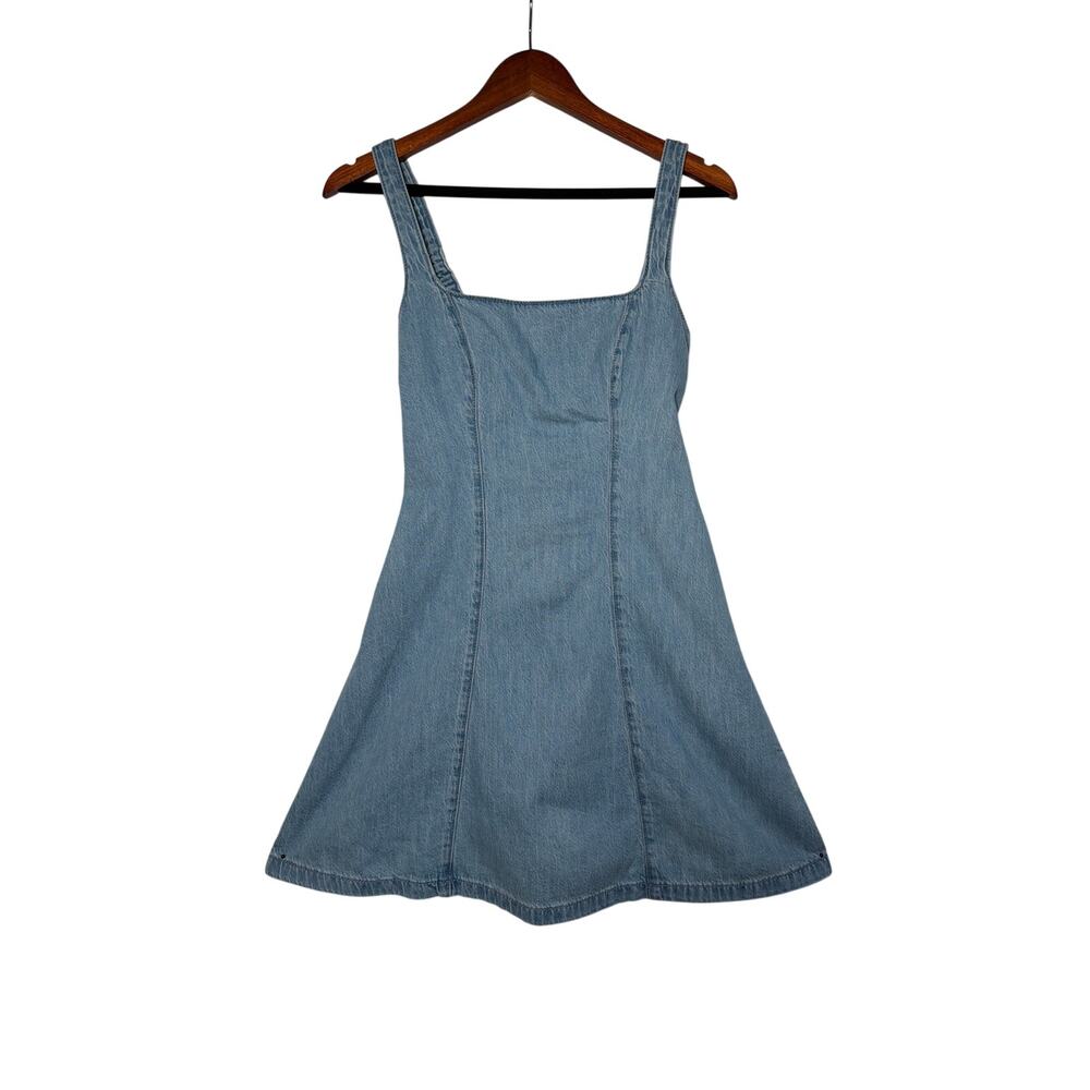 Hollister Light Blue Denim Midi Dress